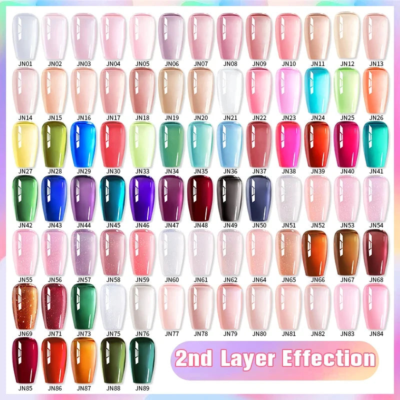BORN PRETTY Milky White Jelly Nude Gel Nail Polish 10ml White Translucent Soak Off Gel Vernis Semi Permanent Need UV Light Cure Blushimmer