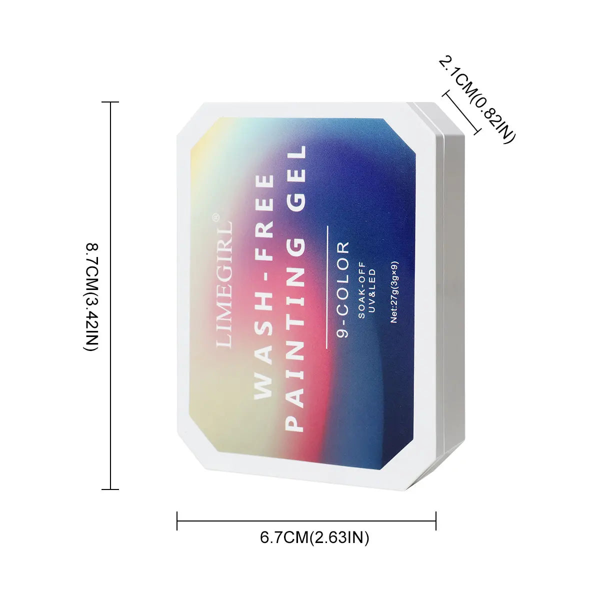 LIMEGIRL 9 Color Gradient Painting Gel Nail Art Gradient Color DIY Design Gel Quick Flower Paint Engraving Gel Nail Polish Blushimmer