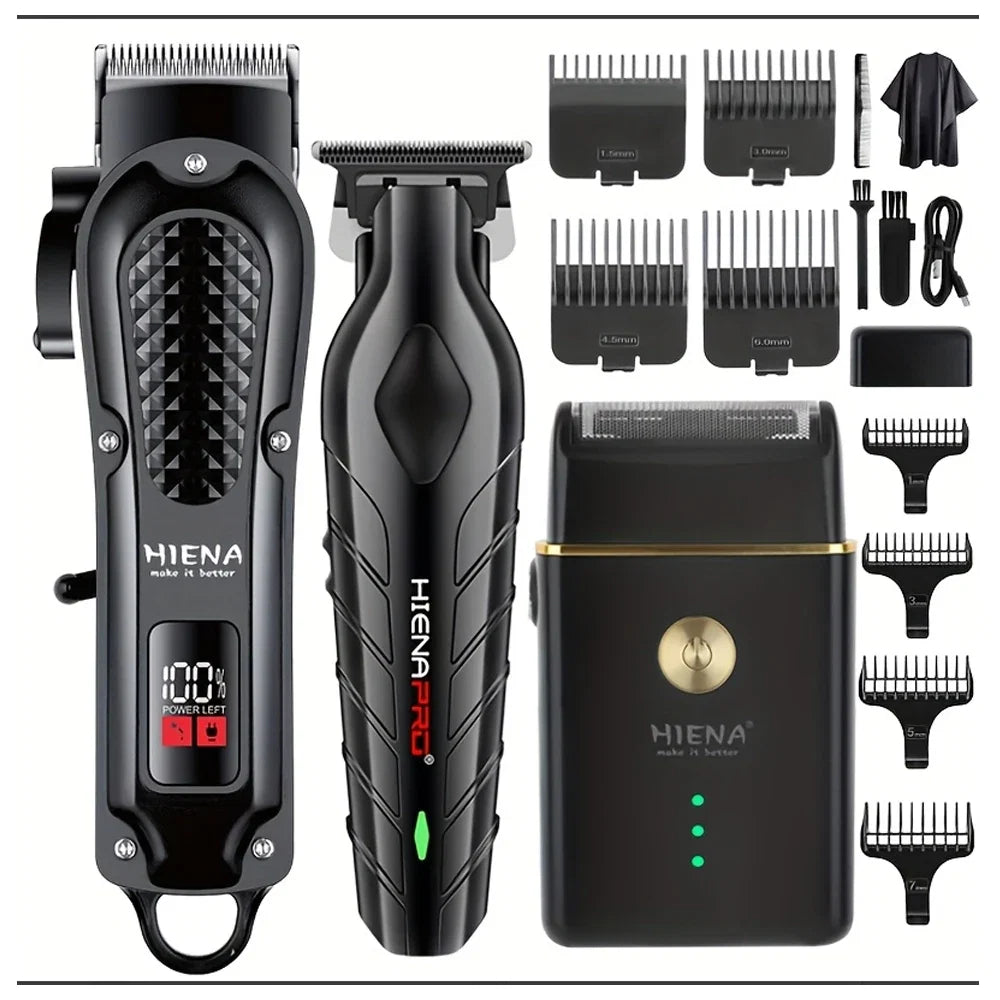 hiena 212 Professional Hair Cutter Mans Hair Clipper Set Metal Electric Cordless Hair Trimmer for Barber LCD Display Hair cutt Noventix
