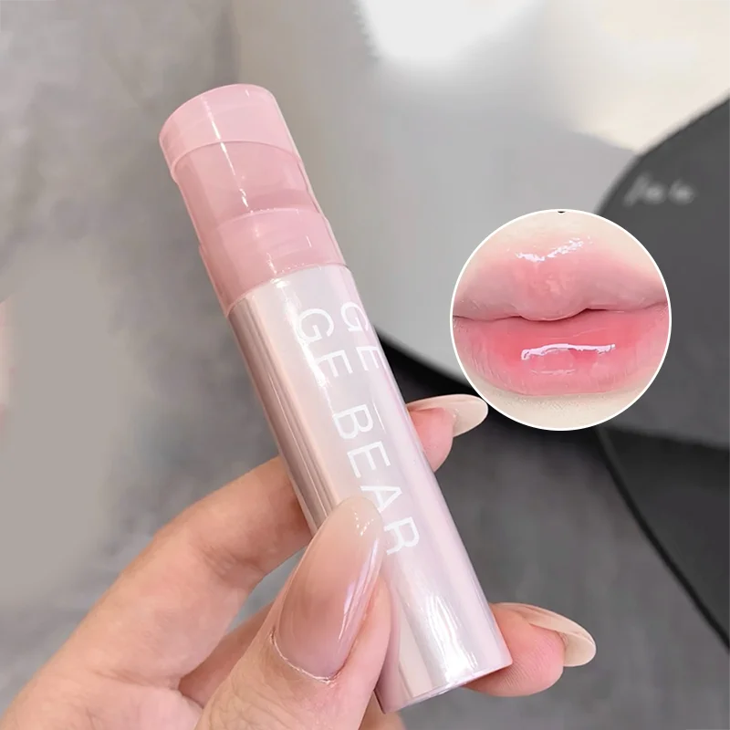 Gege Bear Water Gel Lip Gloss — Hydrating, Crystal-Clear Shine with Long-Lasting Color and Natural Finish Blushimmer