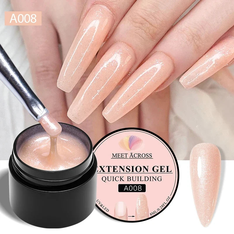 Milky White Nail Extension Gel Clear Nude Building UV Gel For Nails Finger Extensions Form Tips French Nails Manicure Nail Art Blushimmer