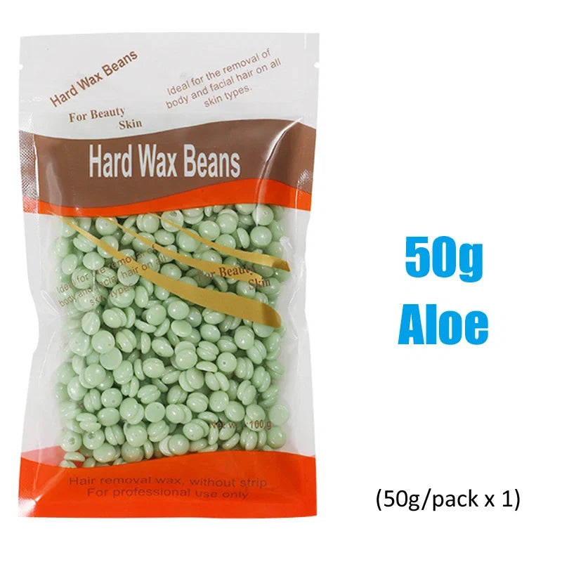 500g Wax Beans For Wax Heater Whole Body Hot Film Depilatory Wax For Wax Heater Kit Waxing Wax Beans For Hair Removal Wax Pot Noventix