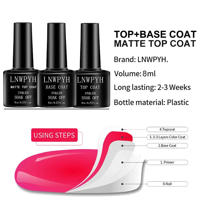 Nail Gel Polish Kit With LED Nail Lamp Semi-Permanent 27 Colors Soak Off Base&Top Coat Varnish Manicure Set For Nails Salon Kit Blushimmer
