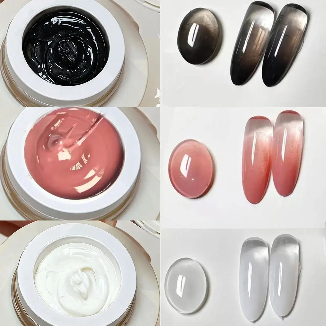 5ml Black Cushion Gradient Painting Gel Black Ombre Patting Gel Polish UV/LED Blush Blooming Aura Manicure Gel Nail Polish R$30@ Blushimmer