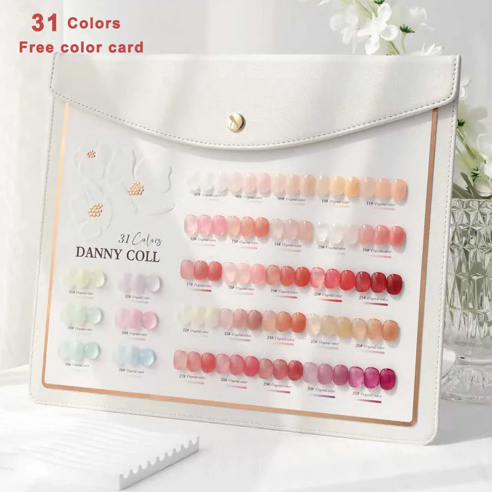 31 pcs Jelly Gel Polish Set Korean Style Translucent UV Soak Off Gelpolish Nail Art Gel Polish Primer Manicure Nail Gel Lacque Blushimmer