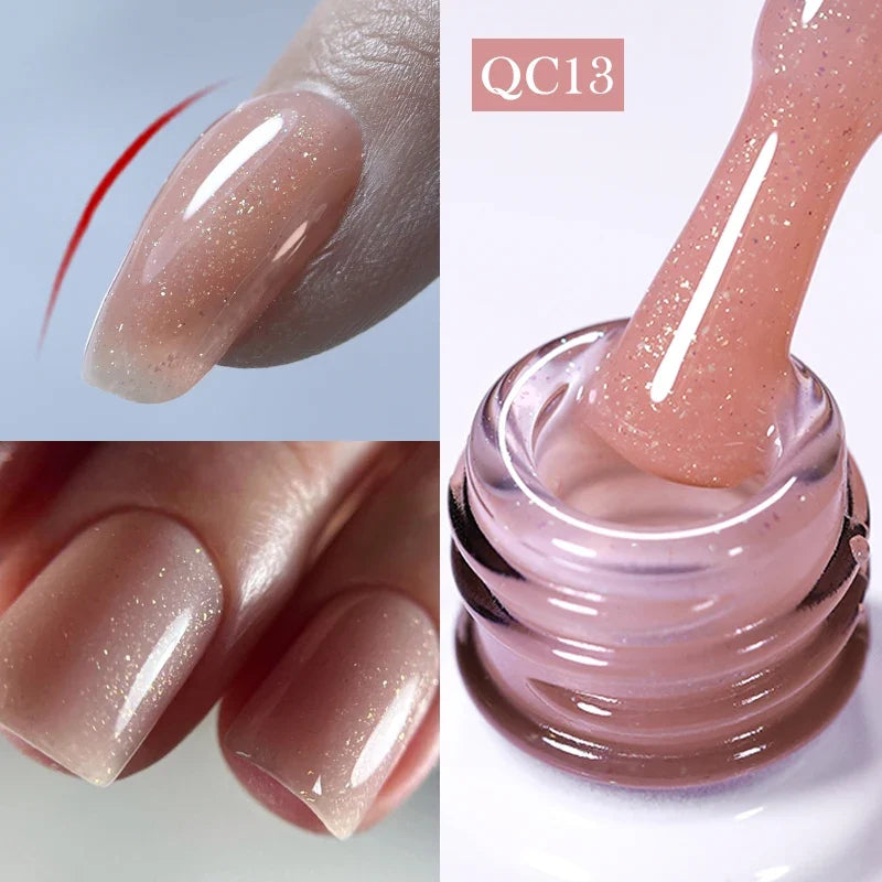 BORN PRETTY Milky White Jelly Nude Gel Nail Polish 10ml White Translucent Soak Off Gel Vernis Semi Permanent Need UV Light Cure Blushimmer