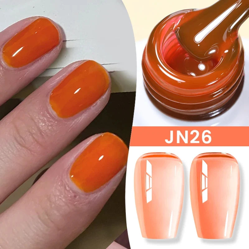 BORN PRETTY Milky White Jelly Nude Gel Nail Polish 10ml White Translucent Soak Off Gel Vernis Semi Permanent Need UV Light Cure Blushimmer
