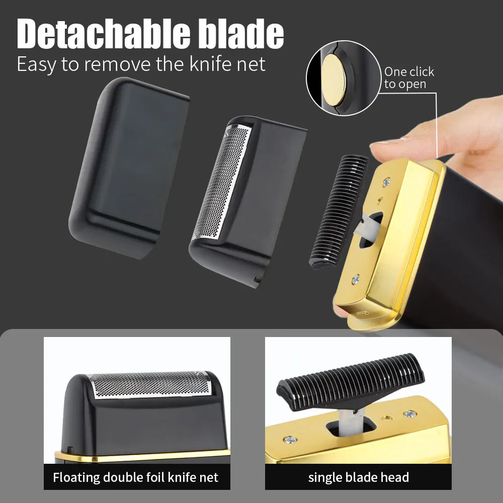 Hair Clippers for Men Professional Cordless Barber T-Blade Beard/Hair Trimmer Set Electric Razor Foil Shaver Nose Men's Hair Cut Noventix