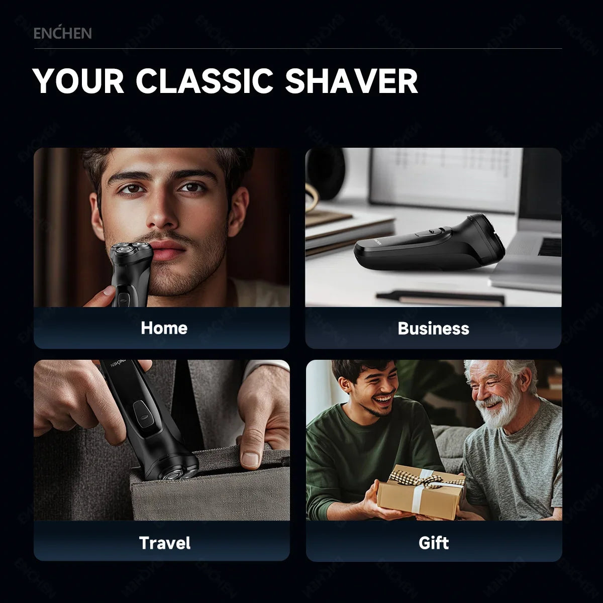 ENCHEN Blackstone Electrical Rotary Shaver for Men 3D Floating Blade Washable Type-C USB Rechargeable Shaving Beard Machine Phones Icon