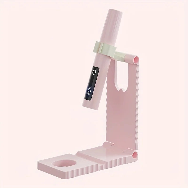 Handheld Nail Light Mini LED Nail Lamp For Gel Nails With Stand & LCD Screen Control 2 levels Adjustable For Fast Curing Blushimmer