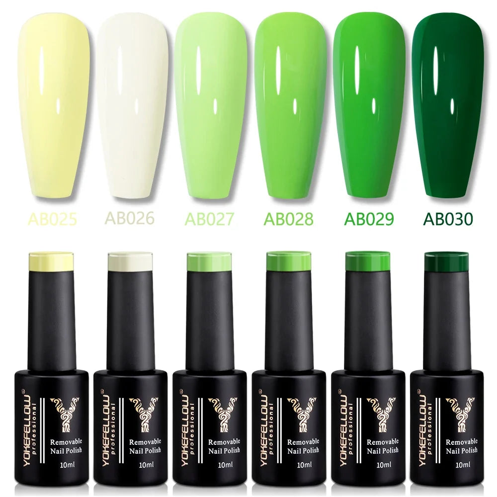 YOKEFELLOW 2022 New Color 10ML Nail Gel Polish Semi Permanent Gel Varnish Base Top Coat 122 Soak Off Colors Organic Nail Varnish Blushimmer