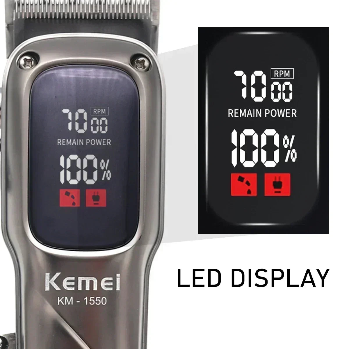 KEMEI Hair Clippers Km-1550 Km-2284 Design Hair Trimmer Professional Electric Carving Hair Salon Clipper for Commercial Clippers Noventix