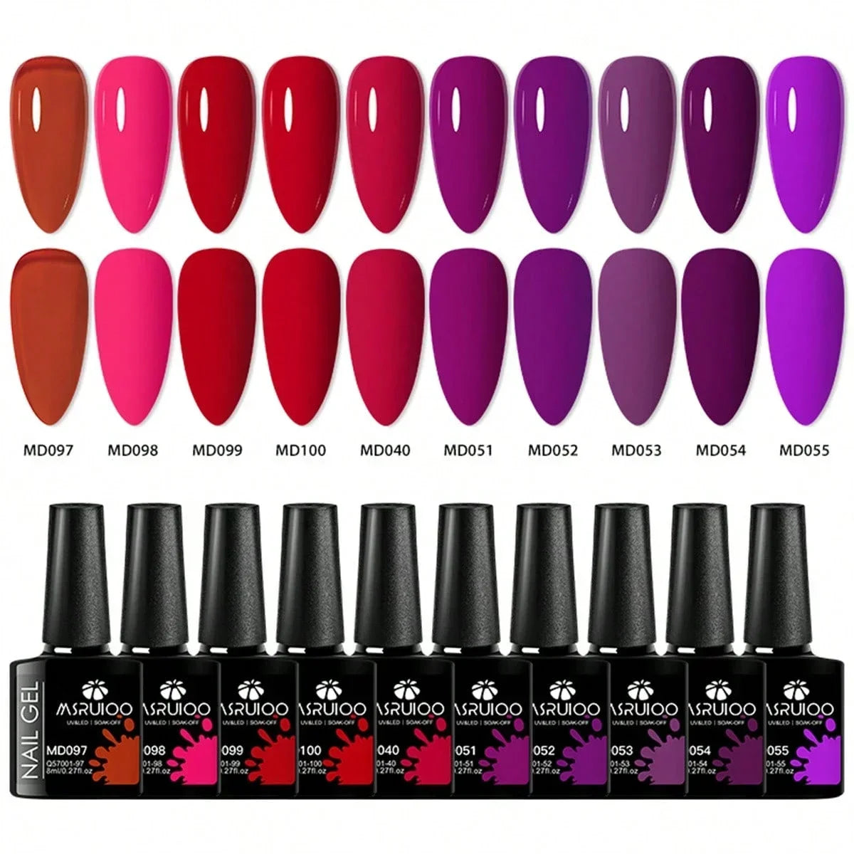 10pc Nail Gel Polish Set HEMA FREE All-Season Nails DIY Nail Art UV/LED Painting Vernis Manicure Kit Long Lasting Hybrid Gel Blushimmer