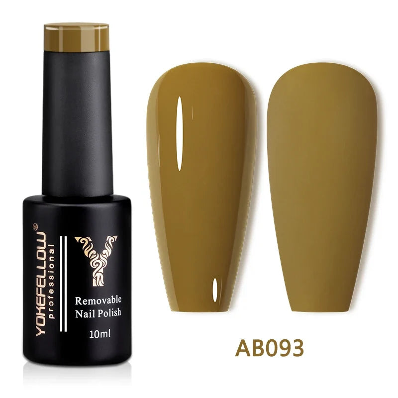 YOKEFELLOW 10ml Jelly Nude Gel Nail Polish High Quality Translucent Pink Nail Gel Varnish Soak Off UV Gel Polish Long Lasting Blushimmer