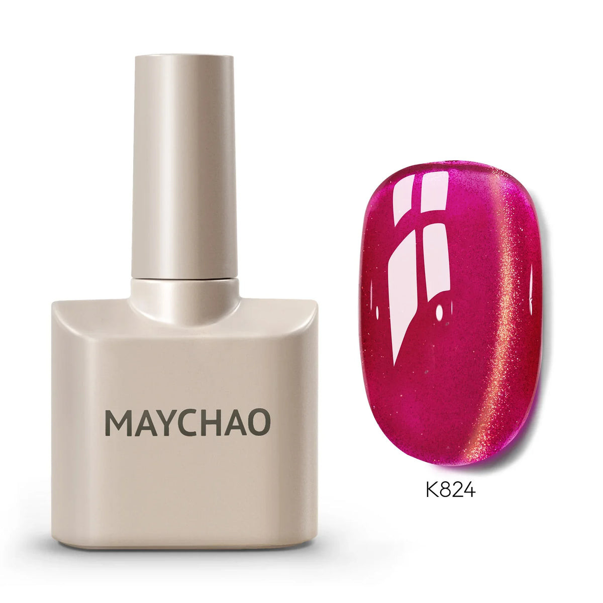 MAYCHAORomantic Galaxy Cat Eye Gel Nail Polish With Magnet Soak off UV Holographic Magnetic Rainbow Gel Polish for Nail Manicure Blushimmer