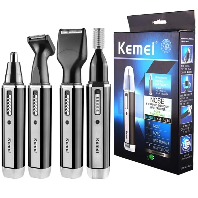 Kemei 4 in 1 trimmer for men Electric Nose and ear trimmer Rechargeable Trimmer For Hair Beard Nose And Ear Cleaner Grooming Set Noventix