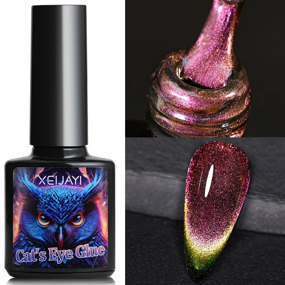 XEIJAYI Pink Cat Eye Gel Nail Polish Ceramic Magnetic Gel UV Semi-permanent Enamels Varnish Nail Supplies For Professionals Gel Blushimmer