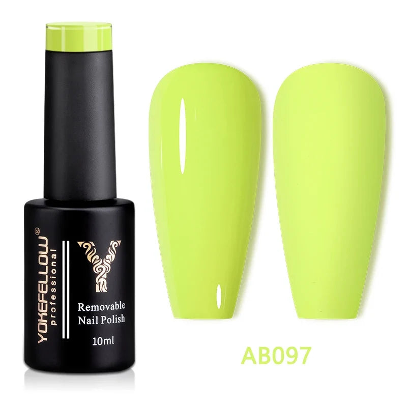 YOKEFELLOW 10ml Jelly Nude Gel Nail Polish High Quality Translucent Pink Nail Gel Varnish Soak Off UV Gel Polish Long Lasting Blushimmer