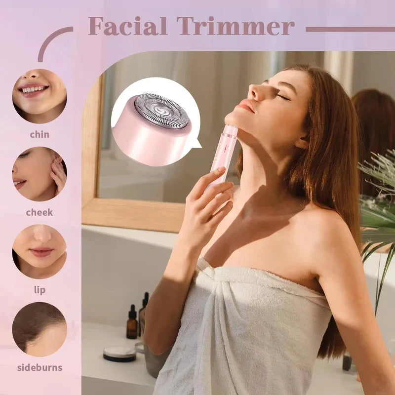 2025 Waterproof Rechargeable Electric Shaver Mini Women Bikini Trimmer Body Hair Remover Mini Double Headed Electric Epilator Noventix