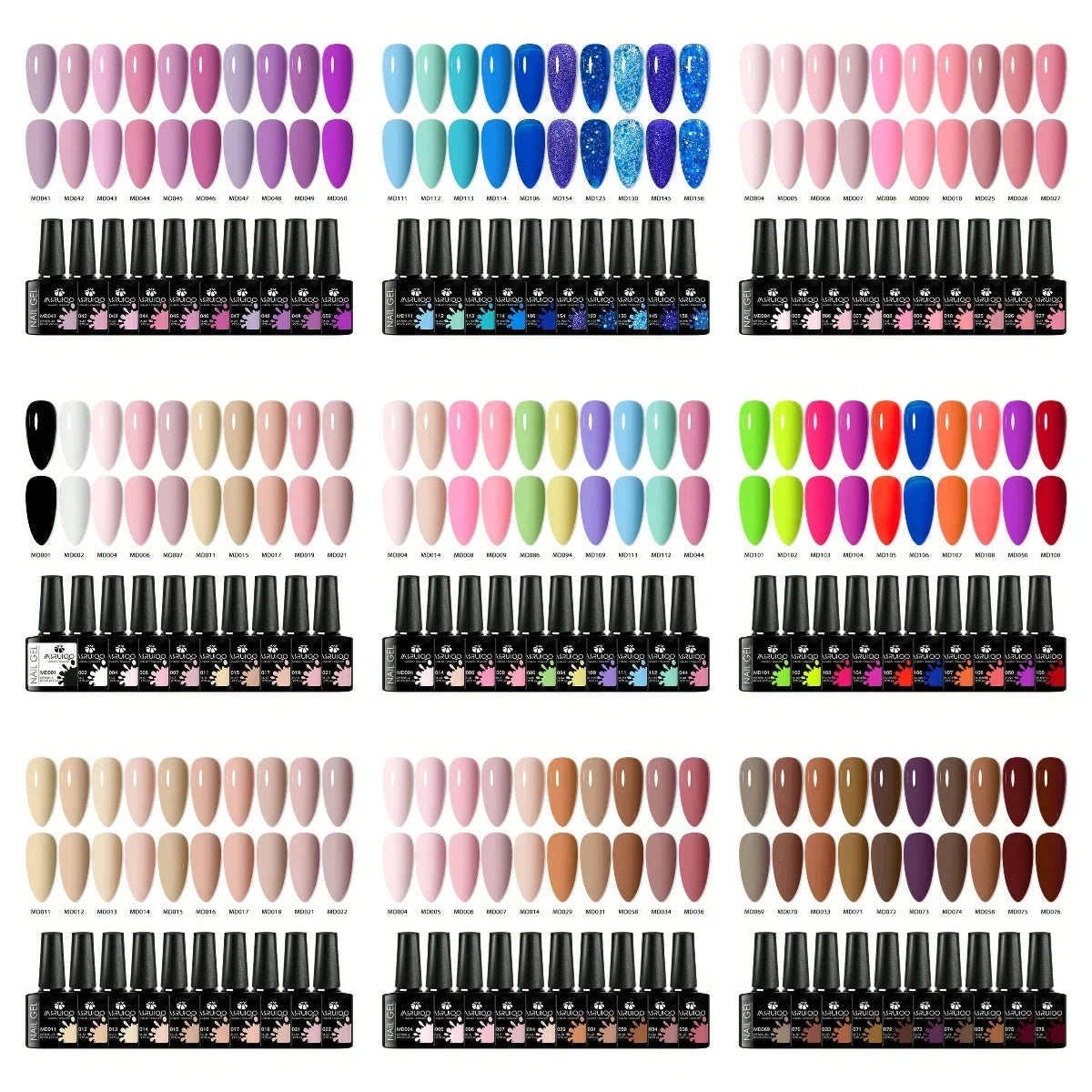 10pc Nail Gel Polish Set HEMA FREE All-Season Nails DIY Nail Art UV/LED Painting Vernis Manicure Kit Long Lasting Hybrid Gel Blushimmer