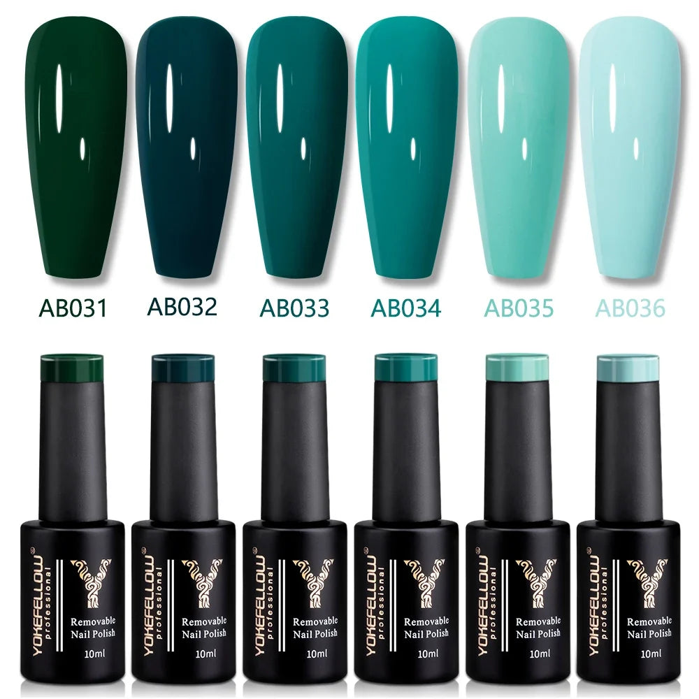 YOKEFELLOW 2022 New Color 10ML Nail Gel Polish Semi Permanent Gel Varnish Base Top Coat 122 Soak Off Colors Organic Nail Varnish Blushimmer