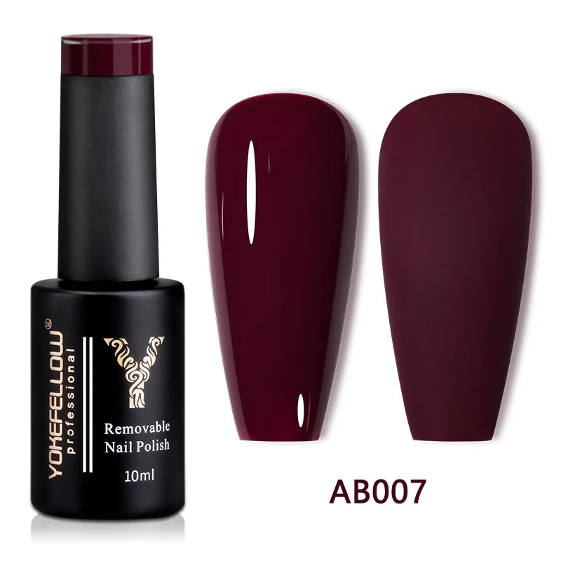 YOKEFELLOW 10ml Jelly Nude Gel Nail Polish High Quality Translucent Pink Nail Gel Varnish Soak Off UV Gel Polish Long Lasting Blushimmer