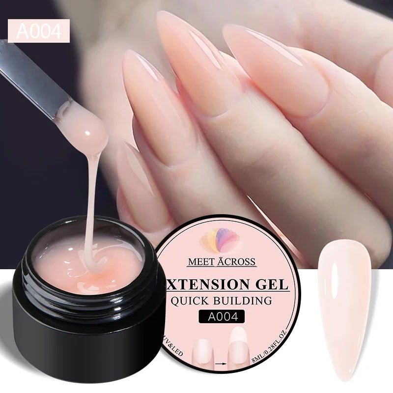 Milky White Nail Extension Gel Clear Nude Building UV Gel For Nails Finger Extensions Form Tips French Nails Manicure Nail Art Blushimmer