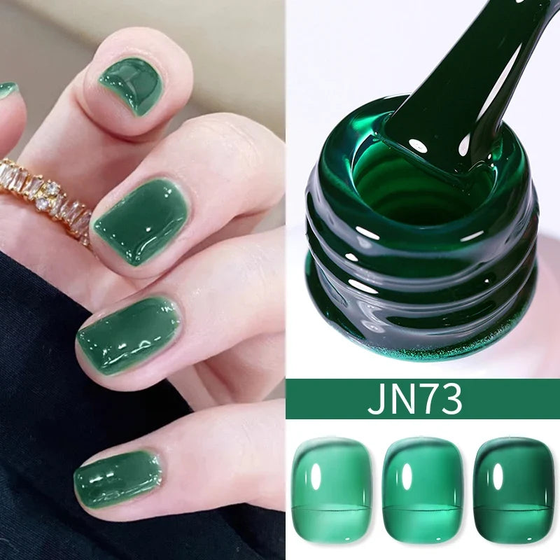 BORN PRETTY 10ml Blood Red Jelly Gel Nail Polish Halloween Nails Art Gel Polish Sheer Translucent Nail Gel for Winter Manicure Blushimmer