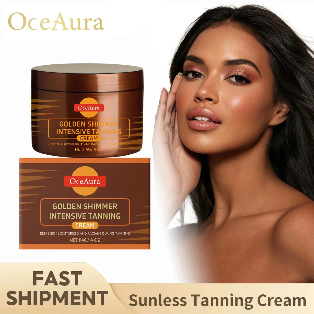 114g Tanning Accelerator Gel Lasting Self Solarium Sunless Tanner Body Face Glow Bronzer Nourishing Skin Tanning Boosting Cream Blushimmer