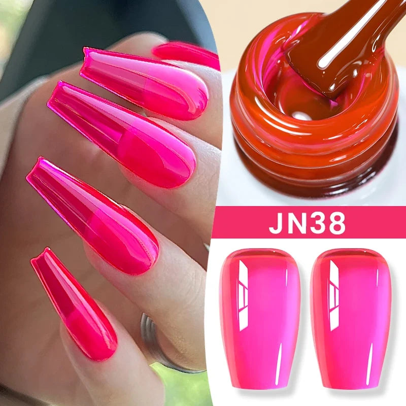 BORN PRETTY 83 Colors 10ml Jelly Nude Gel Nail Polish Autumn Amber Semi Transparent Manicure Soak off UV LED Nails Gel Varnish Blushimmer