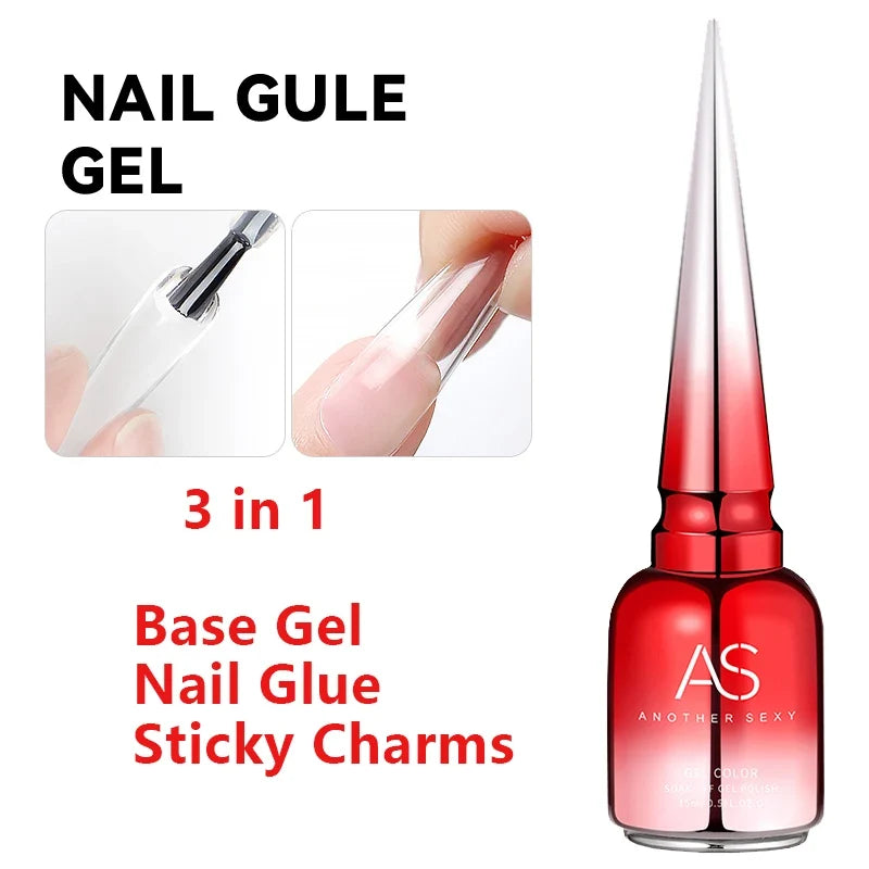 AS 15ml Transfer Foil Gel Nail Polish Soak Off Led Uv Gel Varnish Fast Dry Star Sticker Glue Stamp Gel Blushimmer