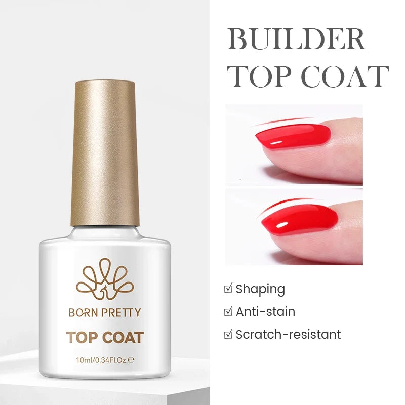 BORN PRETTY Jelly Nude Gel Nail Polish 10ml Light Pink Peach Translucent Color UV Light Cure Gel Varnish Nail Art DIY at Home Blushimmer