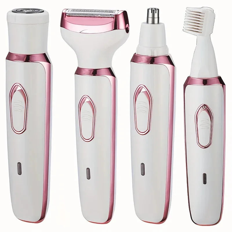 4-in-1 ladies 'multifunctional electric hair remover set Ladies bikini trimmer USB charging eyebrows nose hair face leg portable Noventix