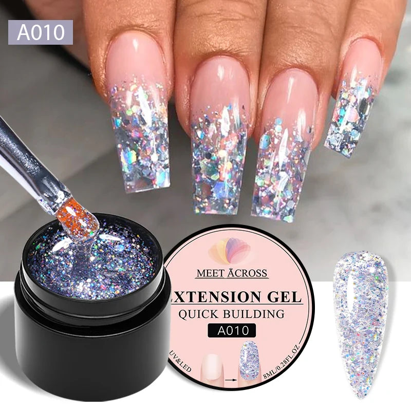 Milky White Nail Extension Gel Clear Nude Building UV Gel For Nails Finger Extensions Form Tips French Nails Manicure Nail Art Blushimmer