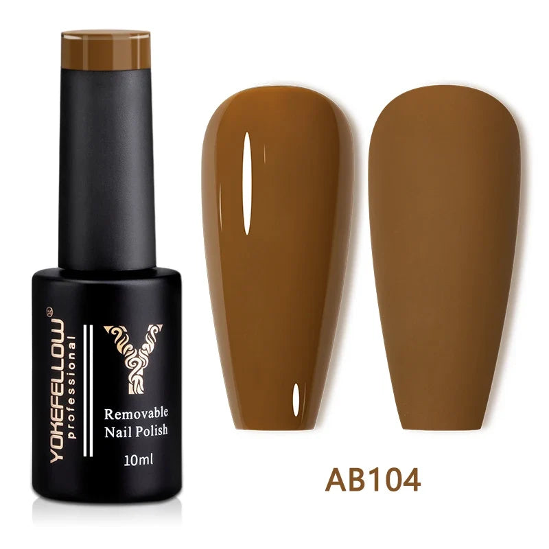 YOKEFELLOW 10ml Jelly Nude Gel Nail Polish High Quality Translucent Pink Nail Gel Varnish Soak Off UV Gel Polish Long Lasting Blushimmer
