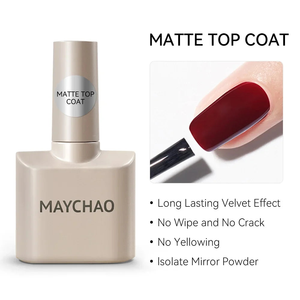 MAYCHAO 12ml Jelly Gel Nail Polish Semi Permanent Top Coat Soak Off UV LED Gel Art Nail Varnish Manicure Long Lasting Nail Gel Blushimmer