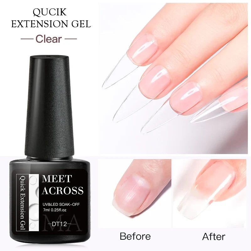 Milky White Nail Extension Gel Clear Nude Building UV Gel For Nails Finger Extensions Form Tips French Nails Manicure Nail Art Blushimmer