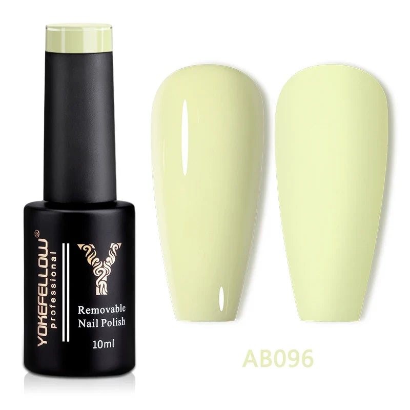 YOKEFELLOW 10ml Jelly Nude Gel Nail Polish High Quality Translucent Pink Nail Gel Varnish Soak Off UV Gel Polish Long Lasting Blushimmer