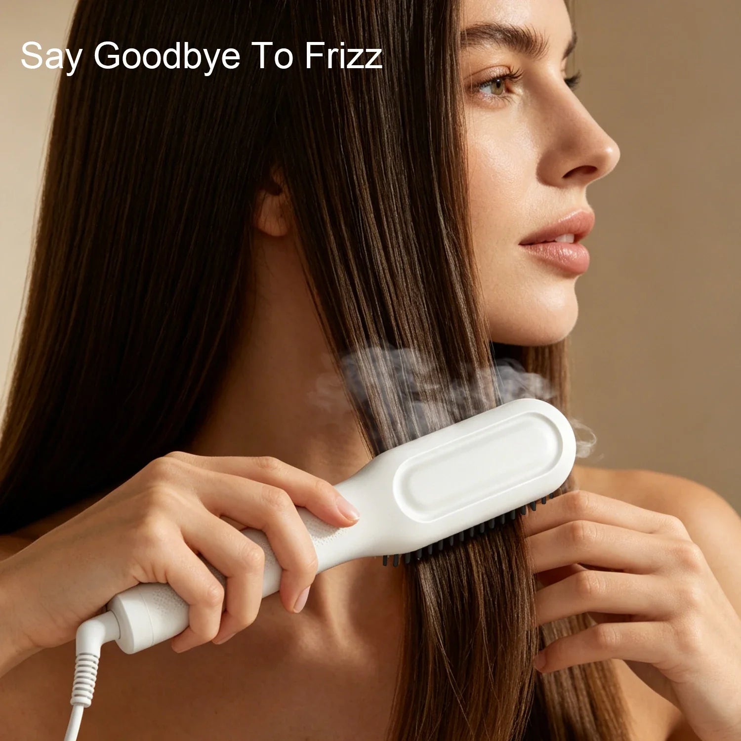 Steam Hair Straightener Brush 2-in-1 Hot Mist Red Light Therapy 4 Temp MCH Fast Heating Anti-Scald Hair Styling Tool for Home Tr FLIPSTYLEZLLC