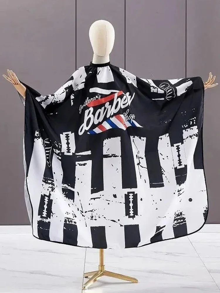 Hairdressing Coth Pattern Cutting Hair Waterproof Cloth Salon Barber Cape Professional Hair Stylist Retro Aprons Haircut Cape Noventix