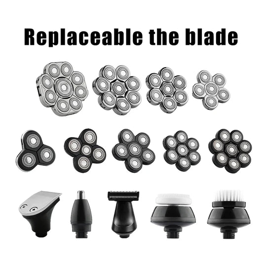 Replaceable Electric Shaver Head And Nose Trimmer Hair Clipper Head Spare 3D 4D 5D 6D 7D 8D 9D Floating Cutter Razor Beard Head Noventix