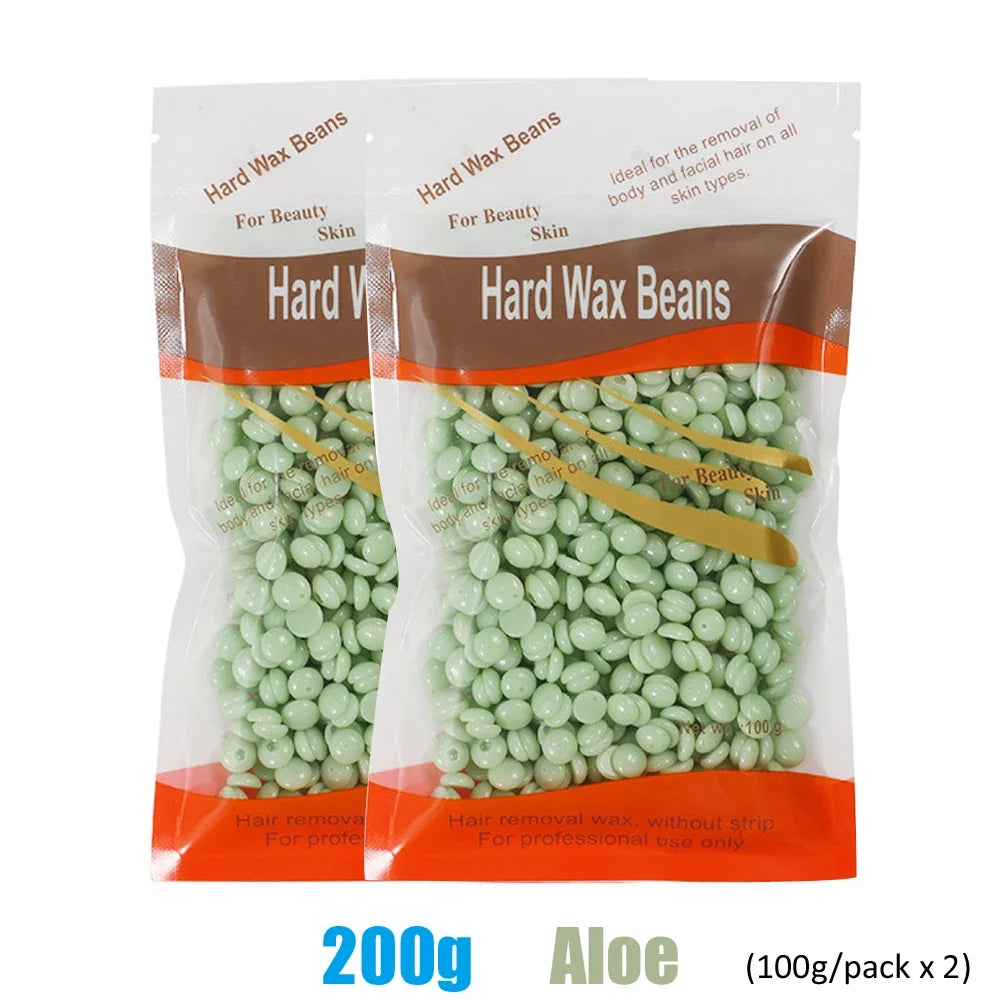 500g Wax Beans For Wax Heater Whole Body Hot Film Depilatory Wax For Wax Heater Kit Waxing Wax Beans For Hair Removal Wax Pot Noventix