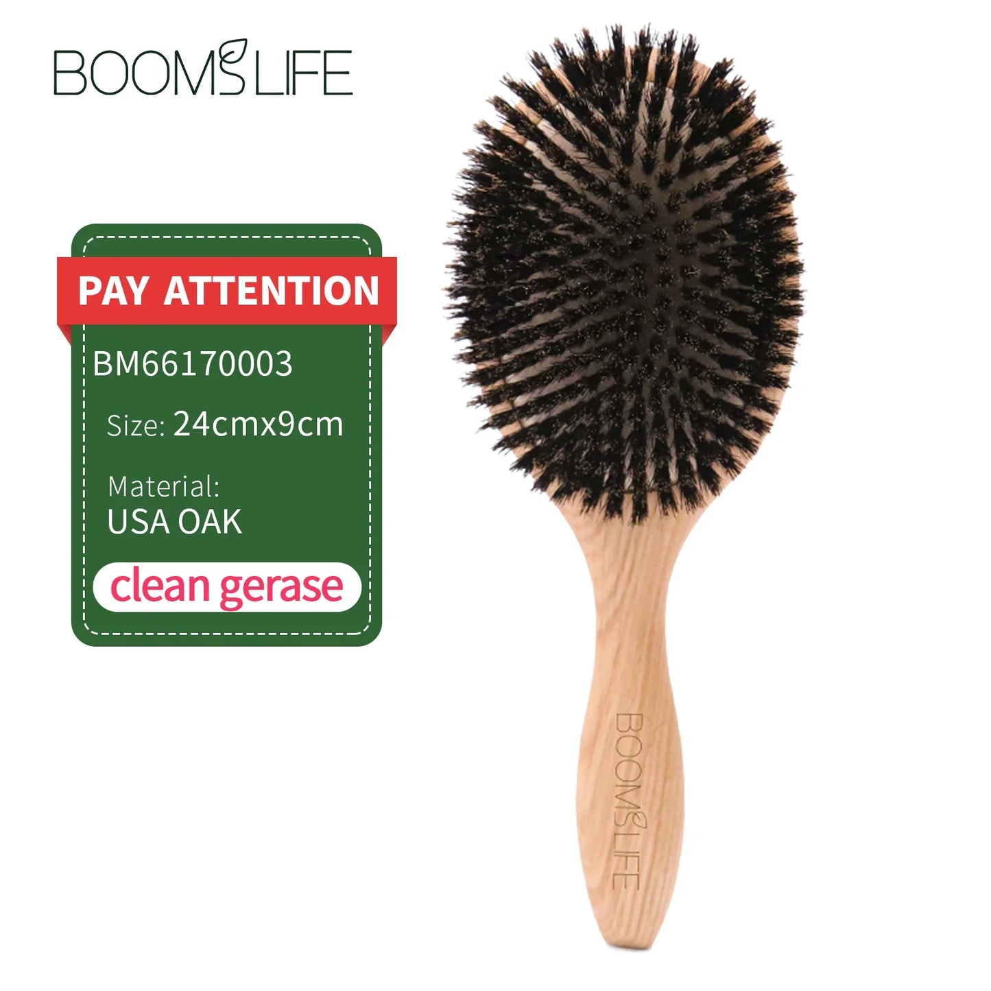 BOOMSLIFE Boar Bristle Hair Brush Women Combs for Hair Wood HairBrush Detangle Straightener Brush Hair Comb Barber Accessories Silcy Skin