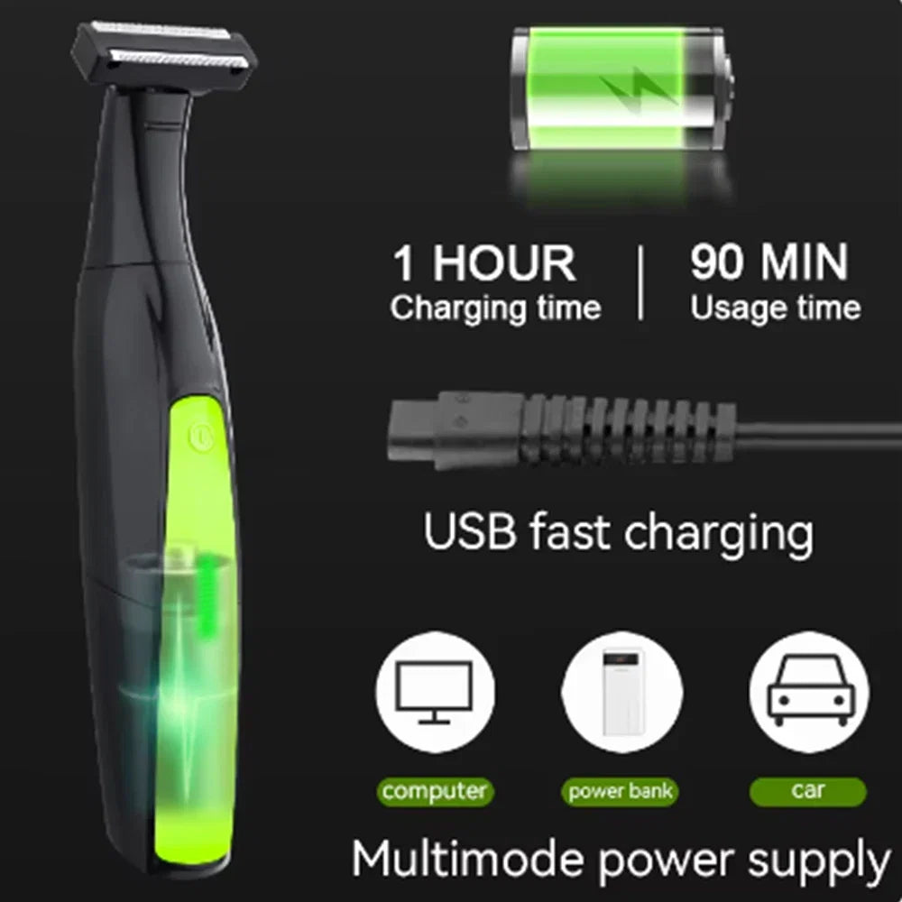 7 in 1 Shaver Men's Multifunctional Rechargeable Earbrow Nose Hair Trimmer Bikini Line Sensitive Shaver Hair Shaving Trimmer Noventix