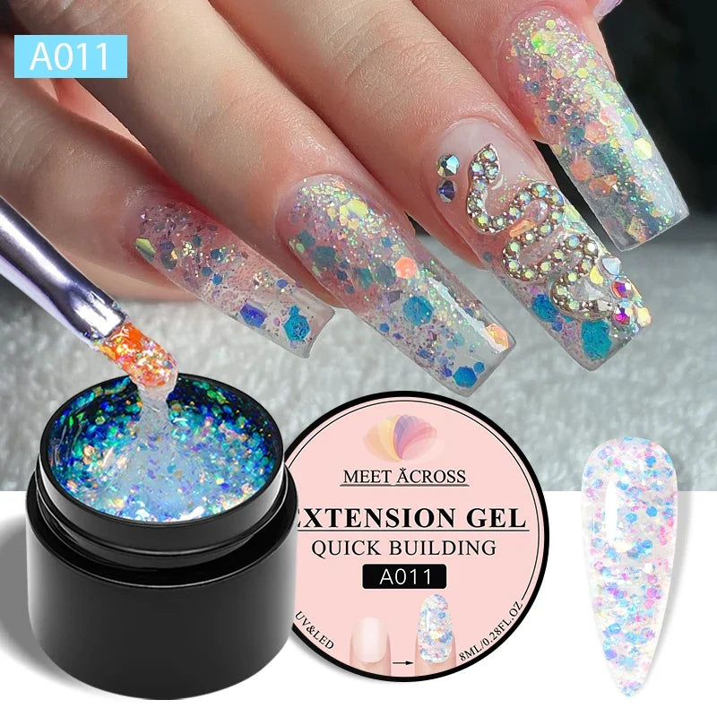 Milky White Nail Extension Gel Clear Nude Building UV Gel For Nails Finger Extensions Form Tips French Nails Manicure Nail Art Blushimmer