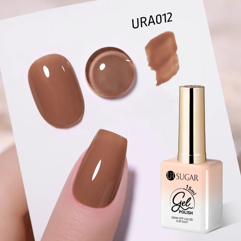 UR SUGAR 15ml Jelly Milky White Translucent Color Gel Polish Semi Permanent UV Gel Nail Art Soak Off Gel Varnish Latest Fashion Blushimmer