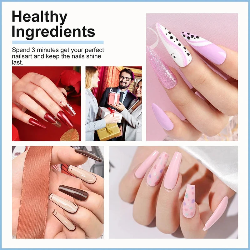 Nail Gel Polish Kit With LED Nail Lamp Semi-Permanent 27 Colors Soak Off Base&Top Coat Varnish Manicure Set For Nails Salon Kit Blushimmer