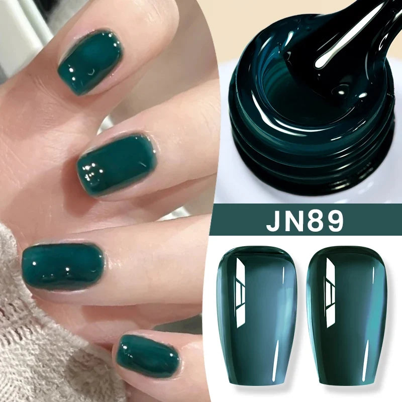 BORN PRETTY Milky White Jelly Nude Gel Nail Polish 10ml White Translucent Soak Off Gel Vernis Semi Permanent Need UV Light Cure Blushimmer