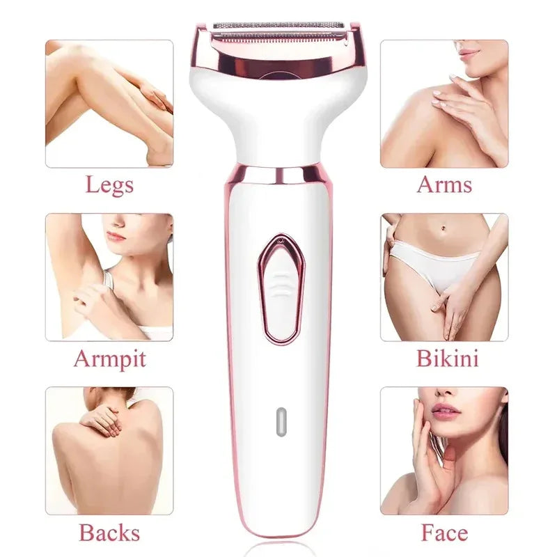 4 in 1 Electric Epilator Bikini Eyebrow Nose Women Lady Facial Hair Removal Trimmer Face Body Painless Female Shaver Depilator Noventix