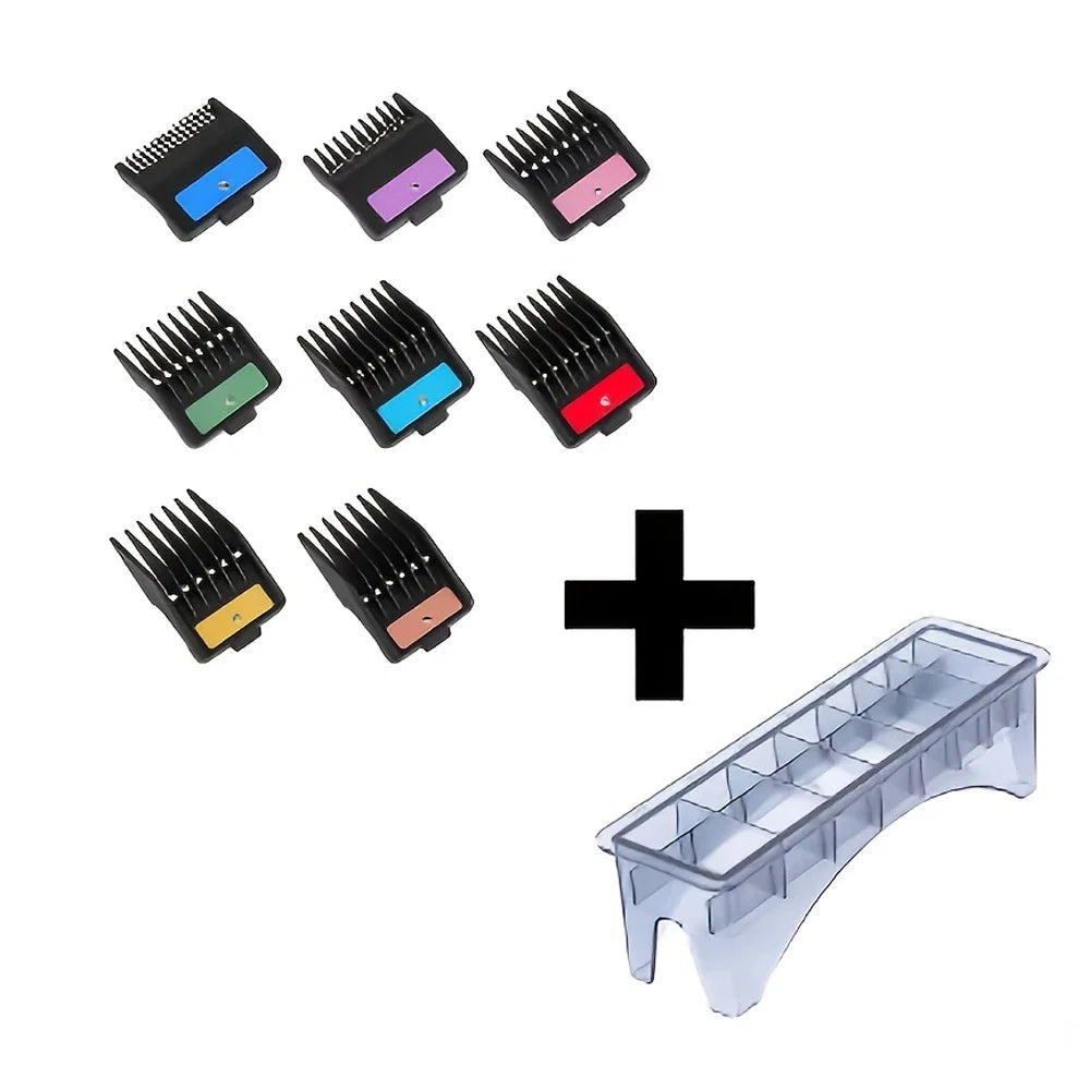 New Version Clipper Guards Set Compatible with Most Wahl Clippers with Holder Clipper Professional Hair Clipper Combs Guides Noventix